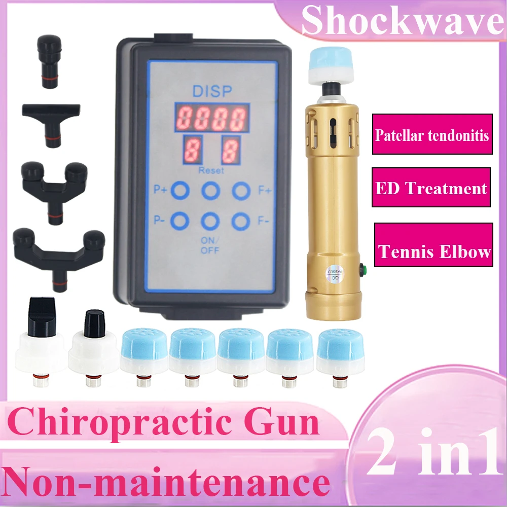 2024 New Shockwave Therapy Machine Chiropractic Tool Erectile Dysfunction Treatment Body Relax New 2 IN 1 Shock Wave Massager