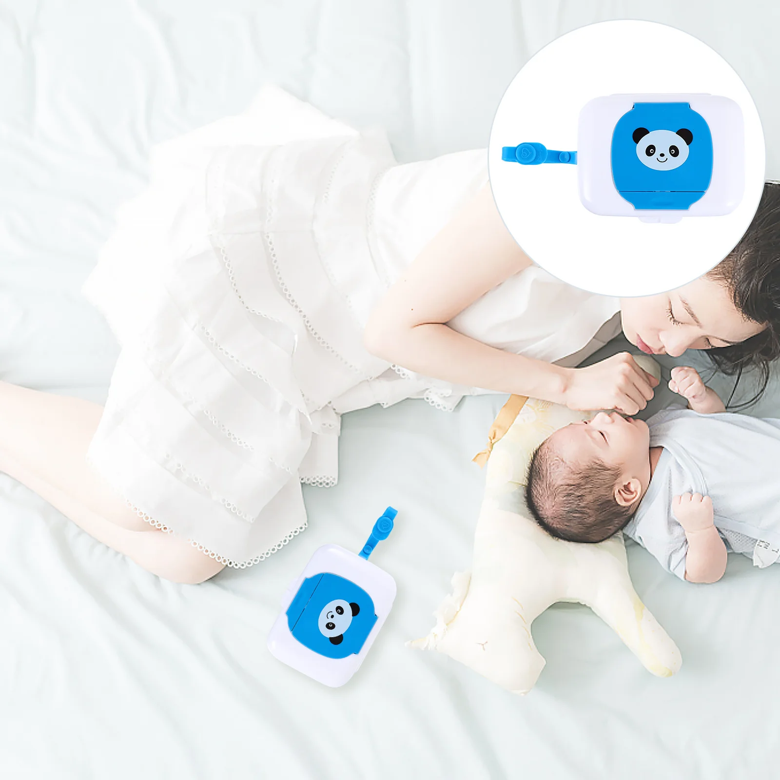 

Baby Wet Tissue Case Portable Lightweight Reusable Wipes Holder Box For Travel Outdoor Dustproof Switch Design Pp Plastic Safe