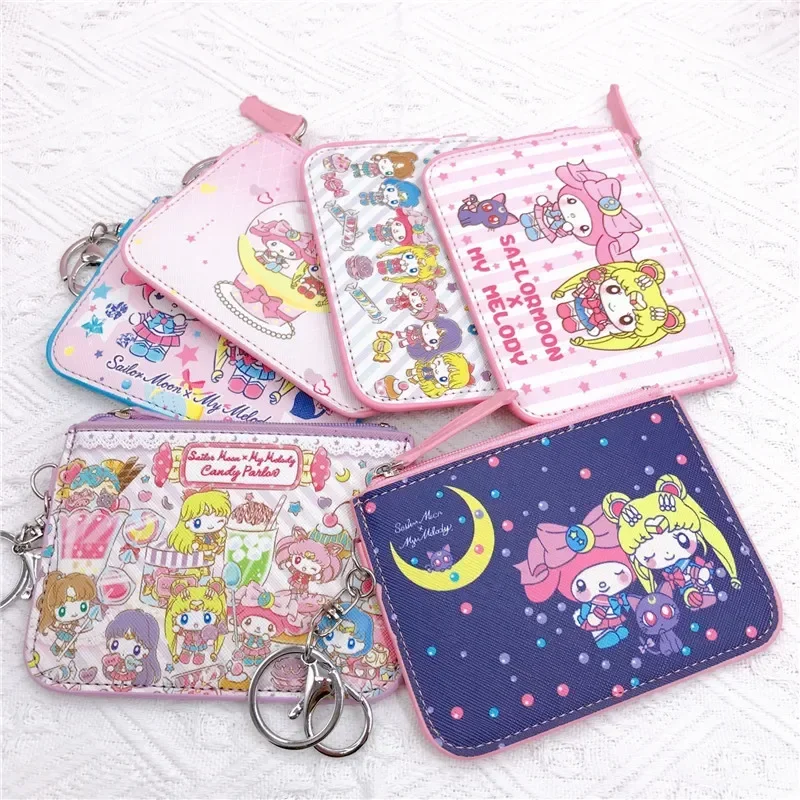 Hello Kitty Purse Melody Coin Pouch Clutch Bag Kids Purses Cute Wallet  Kuromi Key Ring Card Holder Pures and Bags Mini Purse