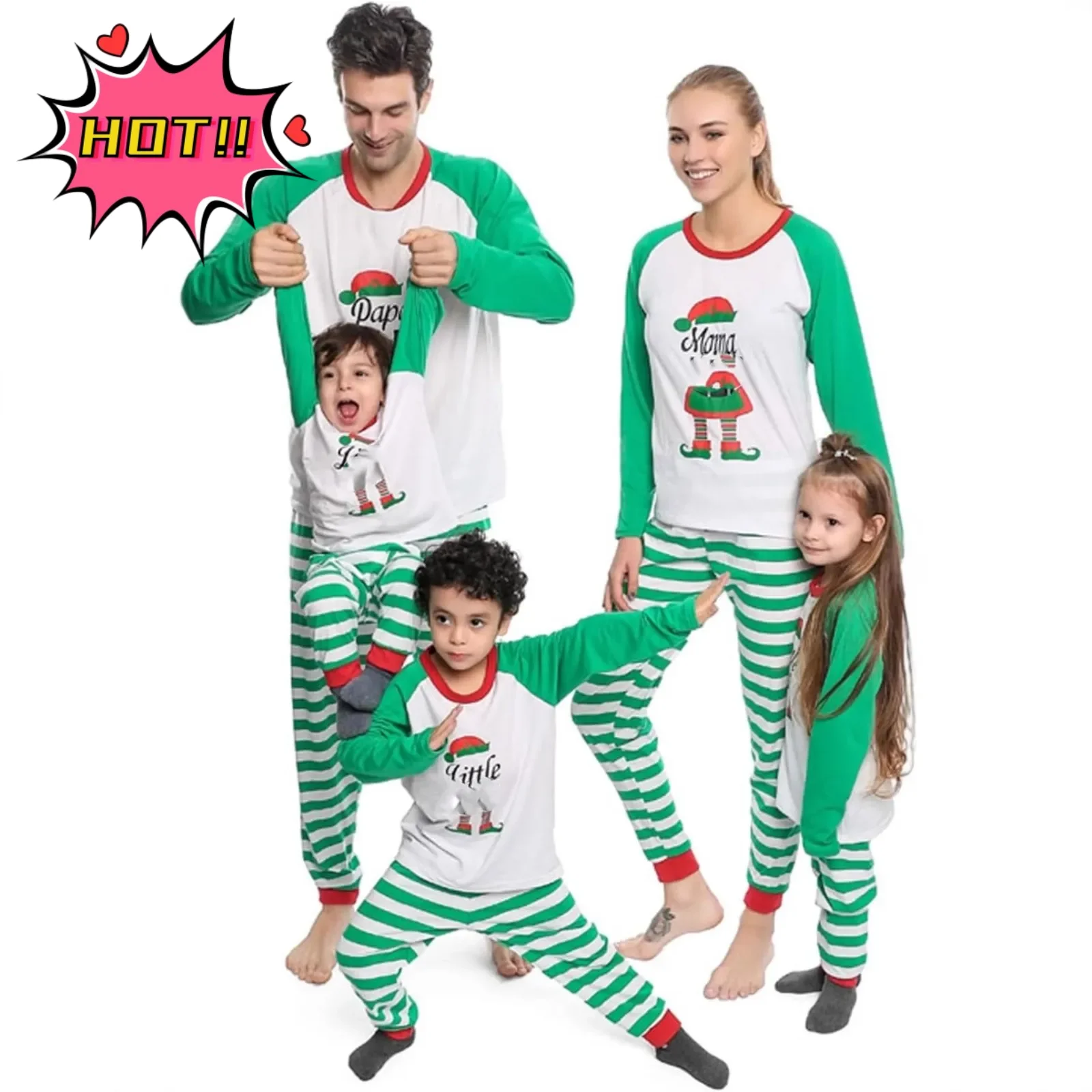 

Новое рождественское семейное платье для родителей и детей 2025 года. Семейное платье. Рождественская одежда в Европе и США. Рождественская печать.