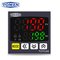 TOMZN Digital PID Thermostat Dual Output Universal Input Temperature Controller Regulator SSR Relay AC110V 220V TOTC4S