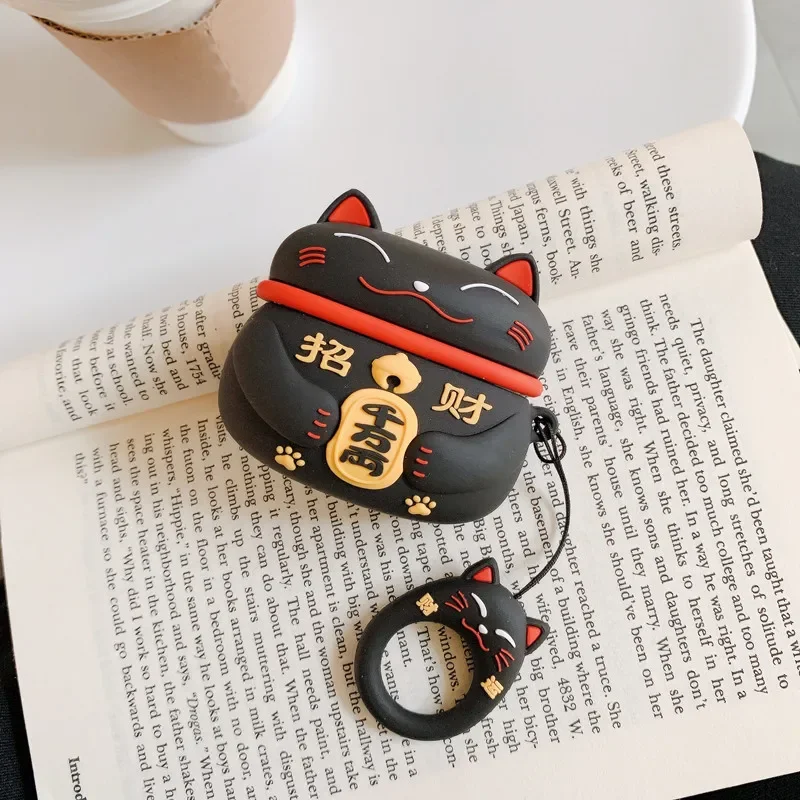 Lucky Cat Lovely Case for Airpods Pro 2 Japanese Style Earphone Case For Apple Airpods 1 2 3 Cover for AirPods Pro 2 Case