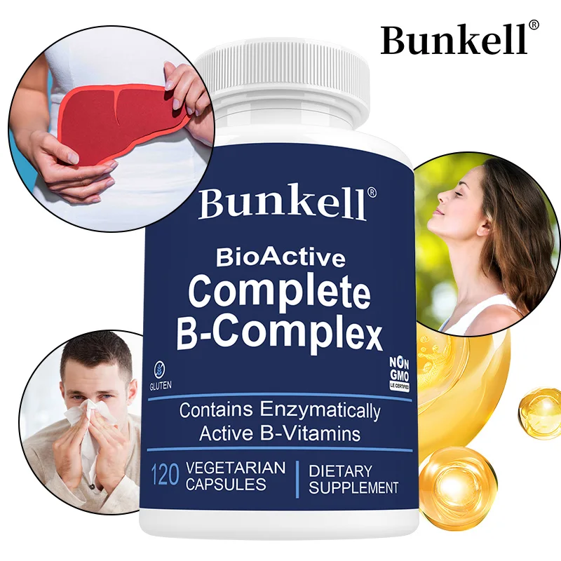 

Vitamin B Complex Capsules - Replenish Energy, Support Brain and Nervous System Health, Promote Digestion, and Enhance Immunity