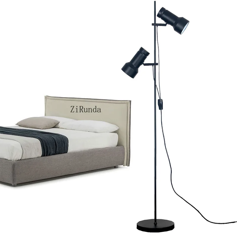 Lampadaire bicolore à angle réglable, style créatif, salon, bureau, chambre à coucher, double commande