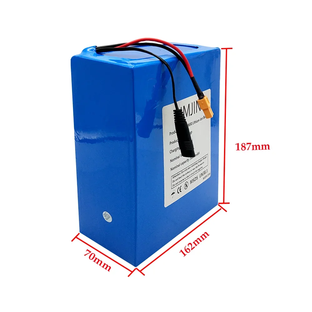 18650 10S8P 36V 30000mAh 500-1000W lithium-ion battery pack, suitable for electric scooters electric vehicles, bicycles with BMS