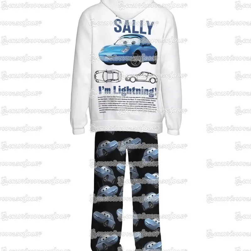 

2025 Autumn Hot Sale New Product The Car Lightning McQueen & Sally Autumn/Winter Hoodie and Pajama Pants Set for Adult Couples
