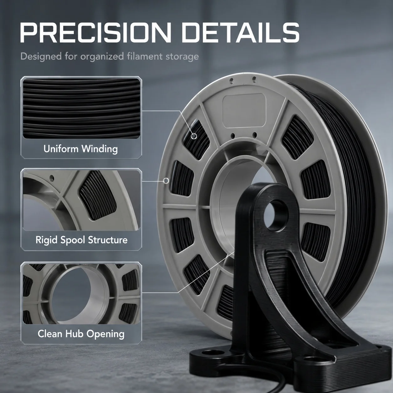Carbon Fiber PLA 3D Printer Filament PLA-CF 1.75mm 300g Spool High Strength Structural Rigid 3D Printing Material for FDM Printers