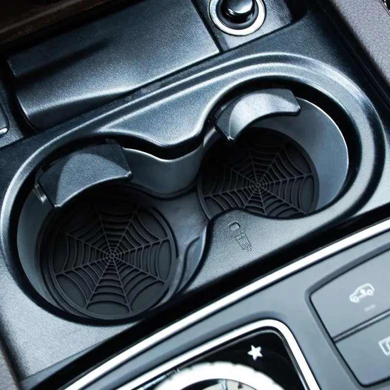2Pcs Universal Auto Cup Holder Coaster Silent Cup Pad Anti-Slip Coaster For Car Stable Food Grade Silicone Gel Drink Holder Pad