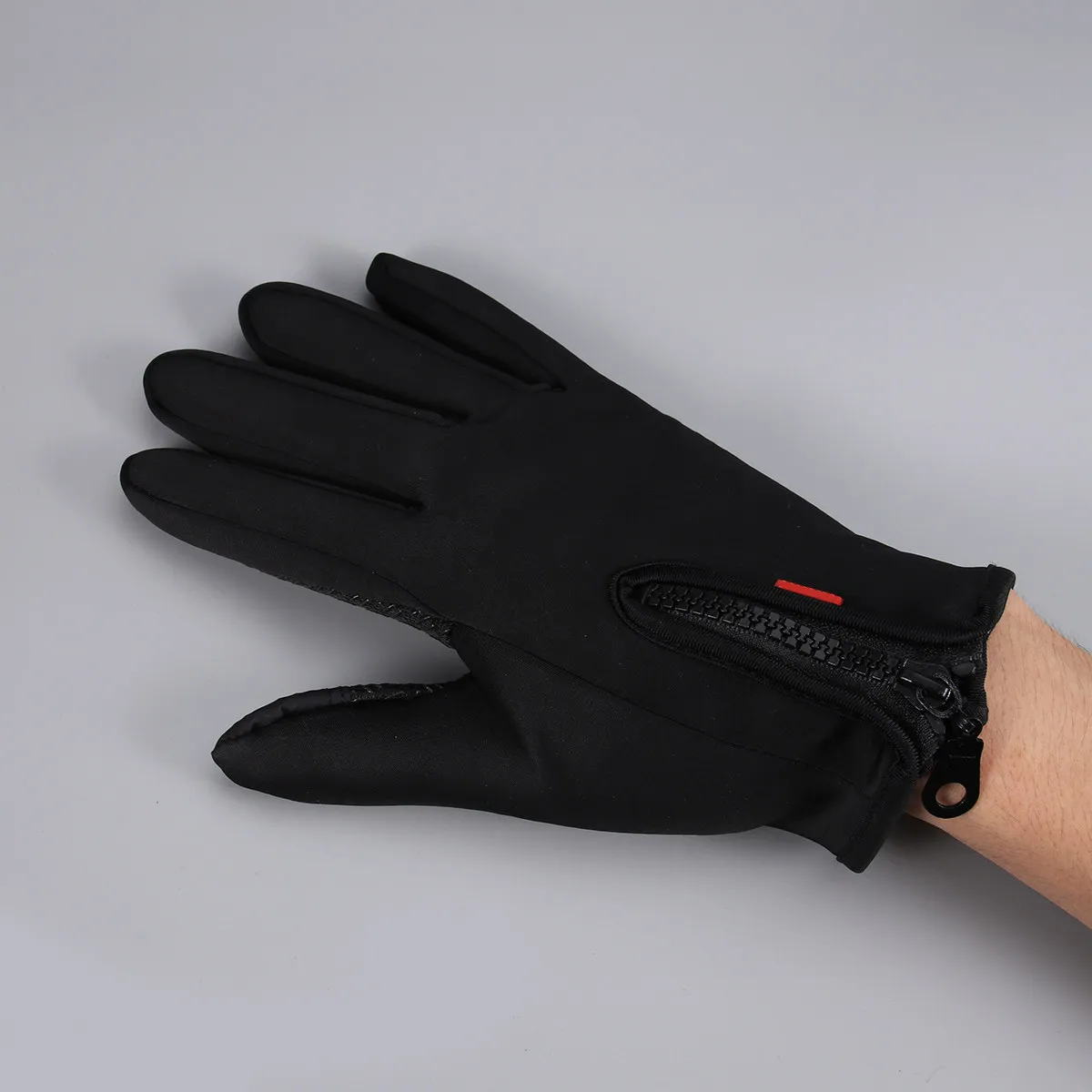 

Warm Fleece Lined Touch Screen Wrist Gloves Winter Windproof Full Finger Anti-Slip Palm Silicone Grip for Driving Phone Typing