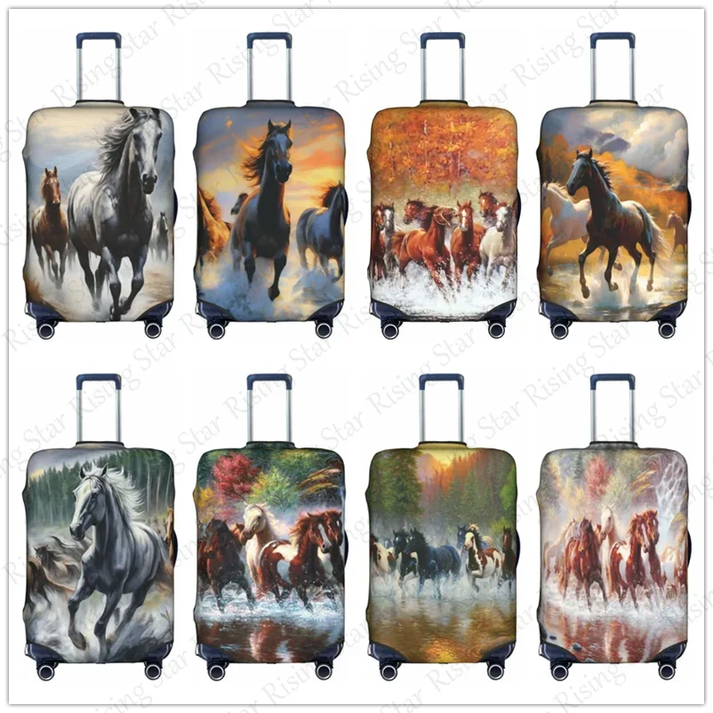 

Horse animal Thick Elastic Luggage Protective Cover Zipper For 18-32 inch Bag Suitcase Cover Travel Accessories