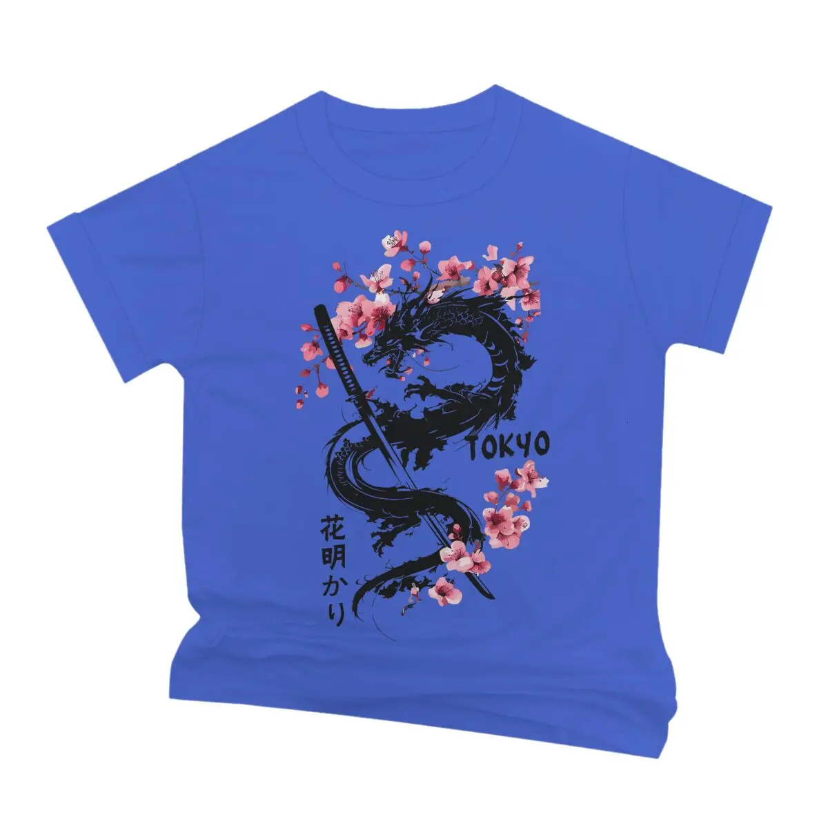 New Men's Anime Dragon Cherry Blossom Printed Tshirt Tops Summer Casual Street Comfort Inspired Design T-shirts