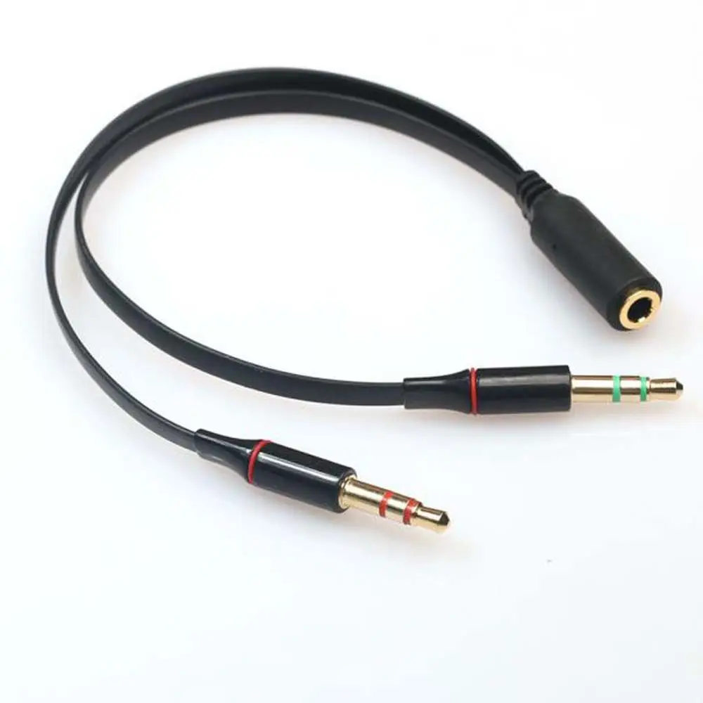 Złącze przewodowe Mikrofon Słuchawki Rozdzielacz Y Kabel audio Adapter 3,5 mm