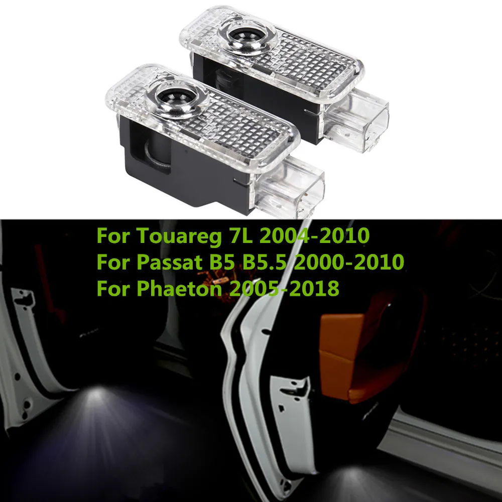 

2PCS LED Car Door Interior Welcome Light Decoration Lamp Auto Accessories For Volkswagen VW Touareg 7L Passat B5 B5.5 Phaeton