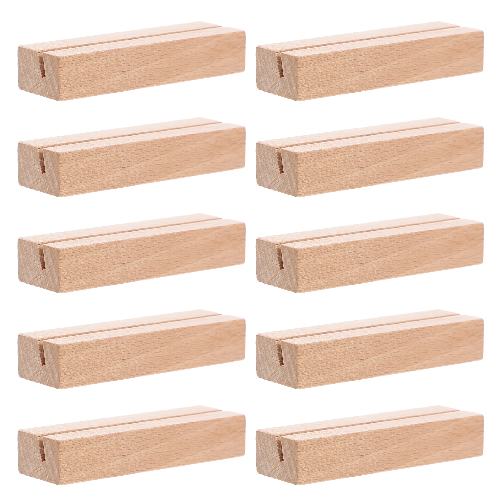 

10 Pcs Menu Display Stand Wood Table Name Holders Price Tag Business Cards Holder Desk Office Accessory Photo Clip Base