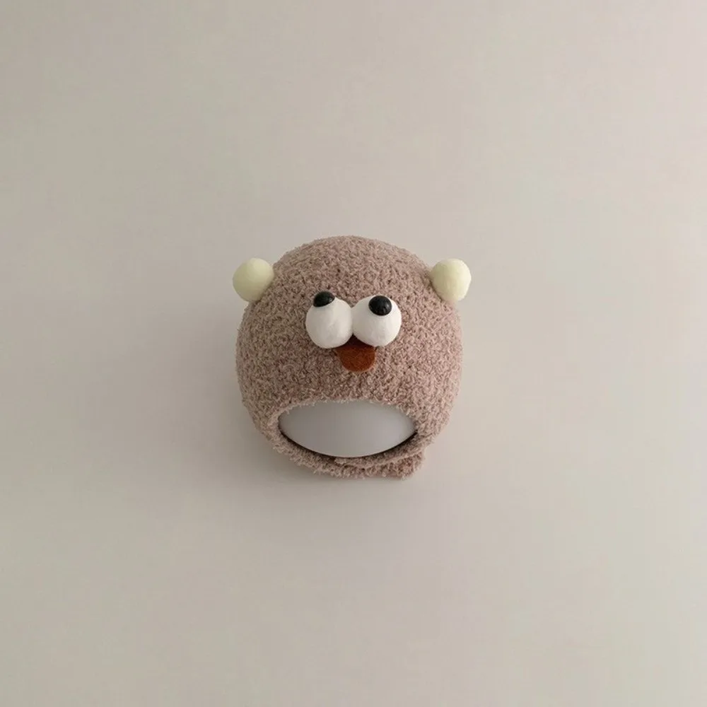 

Новая теплая вязаная шапка, ветрозащитная шапка с милым медвежьим ухом, морозостойкая шапка-бини, От 0 до 2 лет