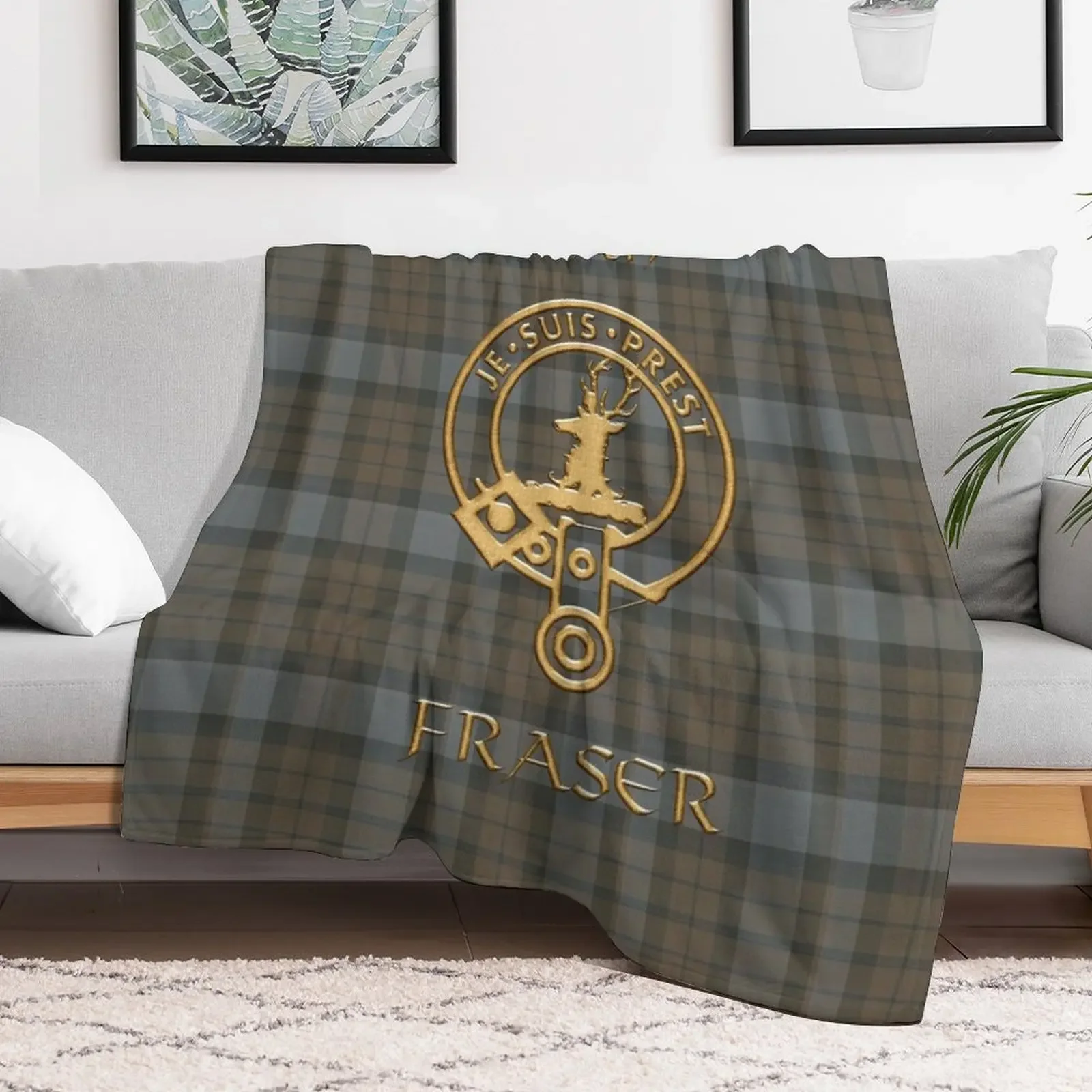 Shield Clan Fraser - Je suis Prest Throw Blanket halloween Furry For Baby warm winter Blankets