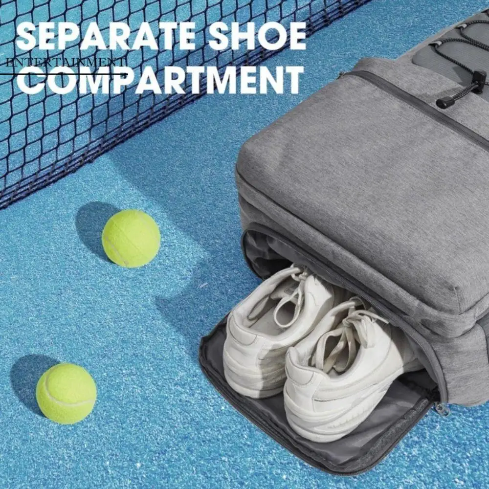 

Super Large Capacity Tennis Racket Bag Adjustable with Shoes Bag Tennis Backpack Comfortable Pure Color Sports Fitness Bag Youth