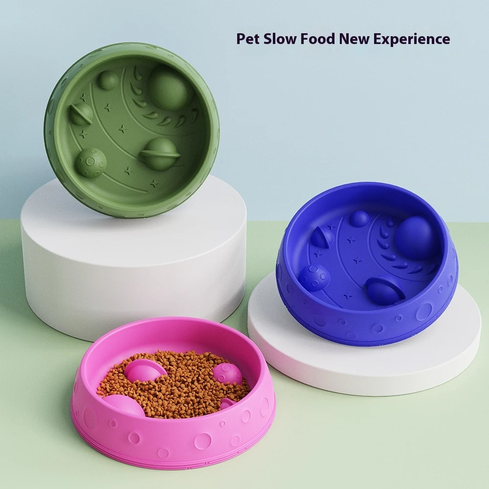 

Starry Sky Slow Feeder Bowl - Anti-Choke Silicone Dog Dish with Non-Slip Base for Safe, Slower Eating