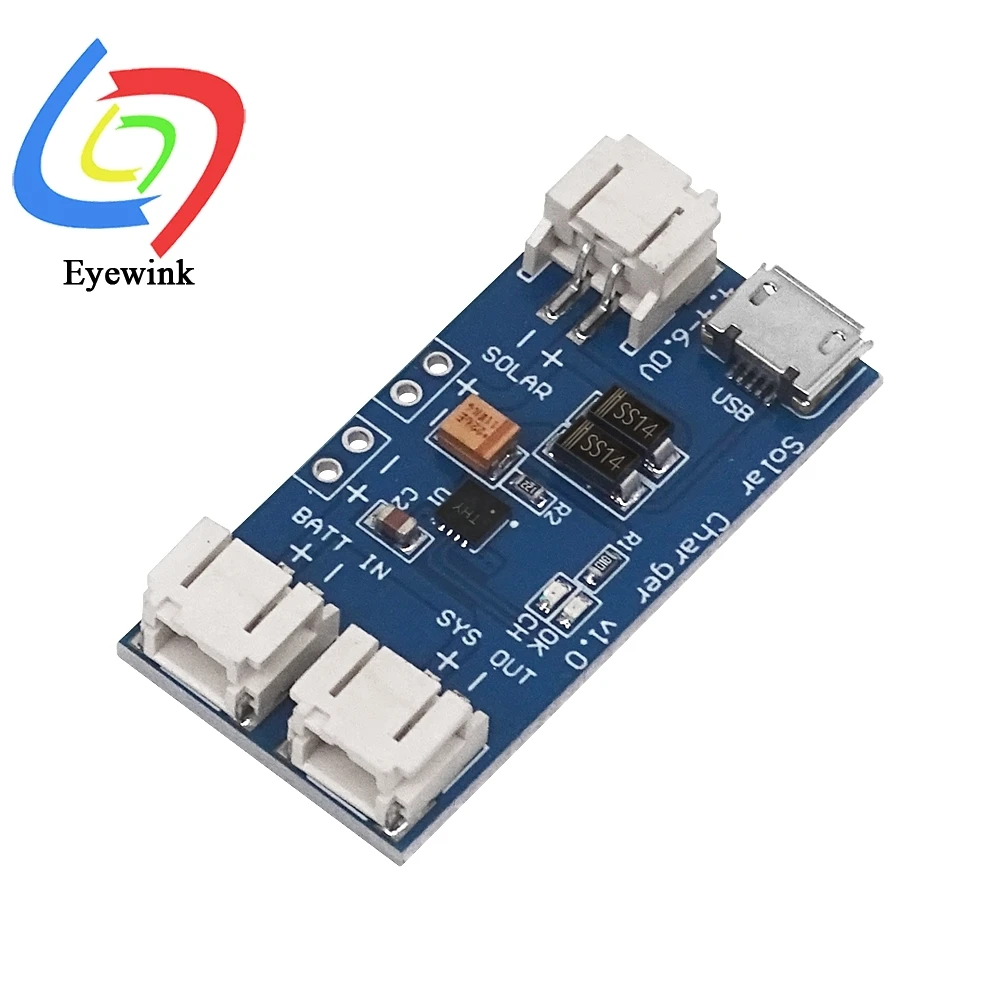 CN3065 Mini Solar Lithium Battery Charger Board 500MA Lipo Charging Module Solar Panel Micro USB For Arduino image 2