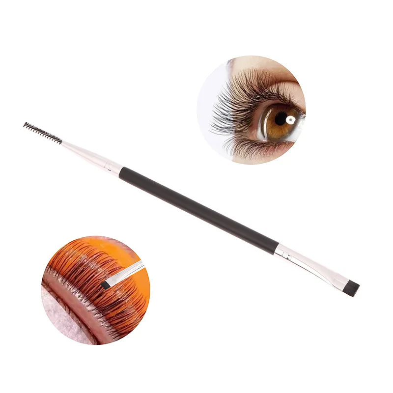 Portable Double-Headed Eyelash Perm Lifting Brush Lamination Separating Lash Lift Tool for Eyelash Extensions Detail Brush