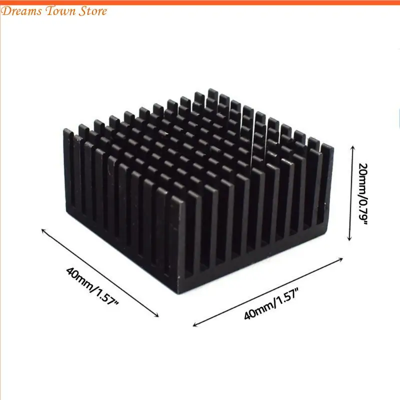 Disipador calor aluminio HX6A 4pcs 40x40x20 mm Fin aleta enfriamiento disipador calor para enfriar GPU