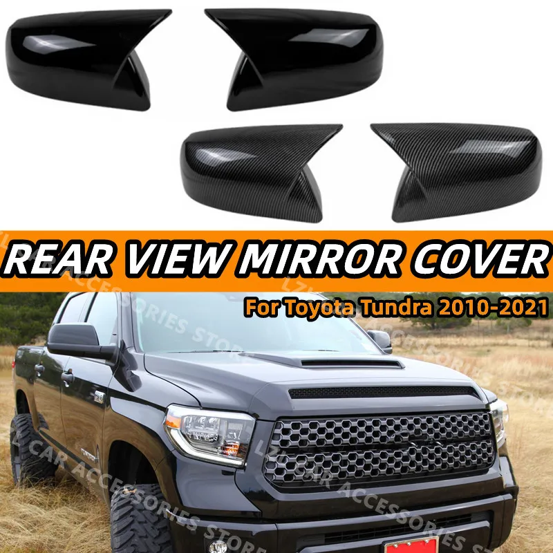 

Pair OX Horn Side Wing Mirror Cover For Toyota Tundra Sequoia 2007-2021 Add On Side Rear View Mirror Cap Cover Car Accessories