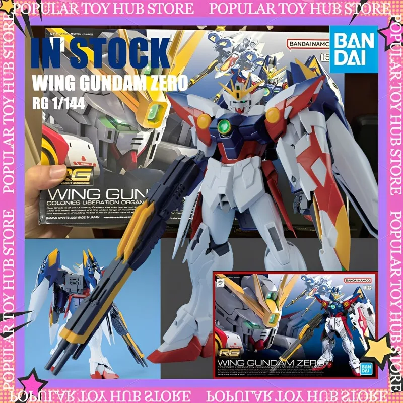 

In Stock Genuine Bandai RG 1/144 WING GUNDAM ZERO Anime Action Figure Mecha Assembly Model Collection Boys Toys Christmas Gift
