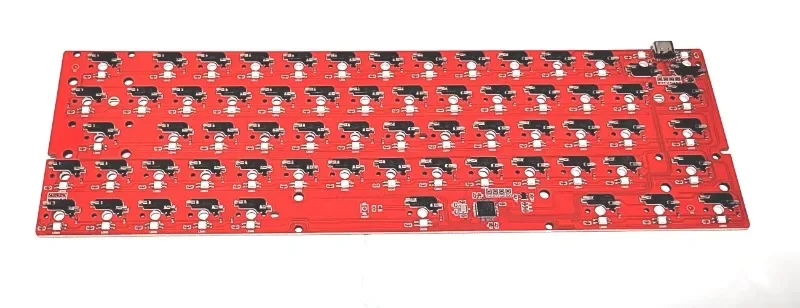 Left shift 64PCB hot swappable 60% RGB mechanical keyboard customized compatible with GH60 shell