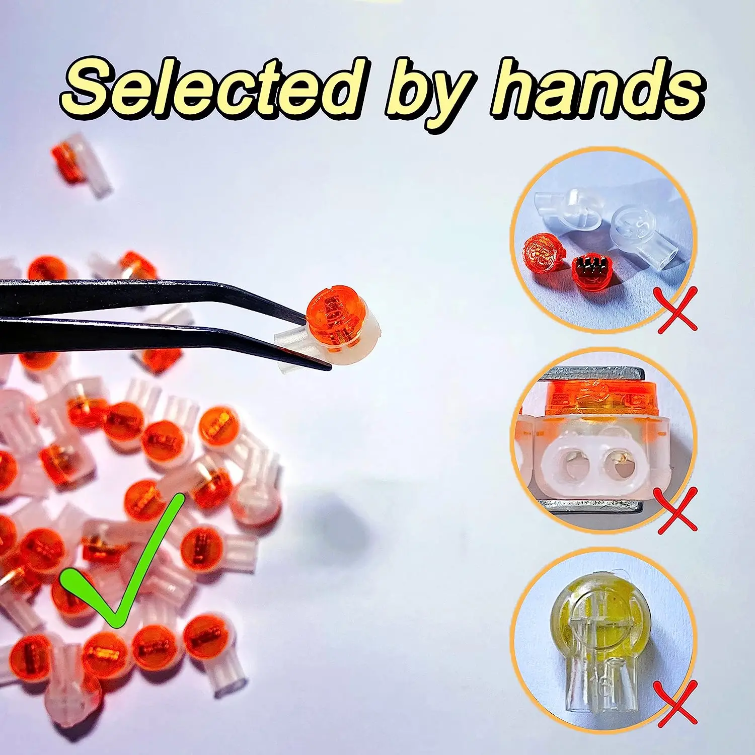 50pcs Waterproof Telephone Line Connector Data Phone Wire Butt Splice Ports K1/K2/K3 Crimp Terminal Connectors Assortment Kit