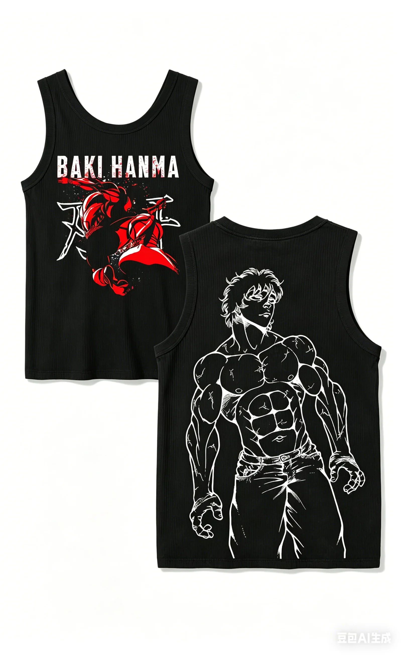 Baki the Grappler New Model Ribbed Tank Streetwear Anime Lover personality Clothes Year round clothing Unisex soft high quality