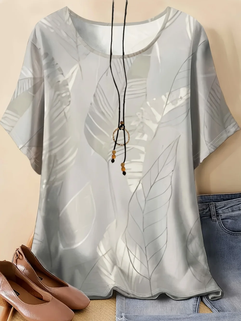 Farbverlauf T-Shirts 3D-Druck Damen Kurzarm-T-Shirt Lässige O-Ausschnitt Oberteile Y2k Tees Lockere Sommer Outdoor Damenbekleidung – Detail 6