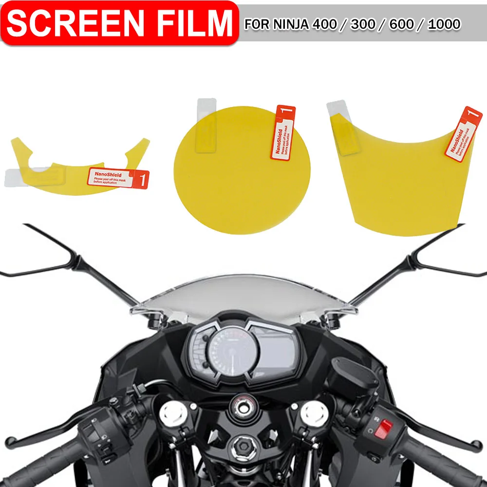 Motorcycle Speedometer Instrument Panel Anti Scratch Screen Protector Film For KAWASAKI NINJA 250 400 650 1000 Z1000SX ZX 6R 25R