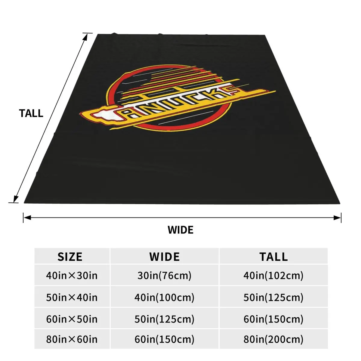Vancouver Hockey Canucks Skate Blankets Flannel Blanket Multi-function for Couch Bedding Outdoor Throws Bedspread Quilt