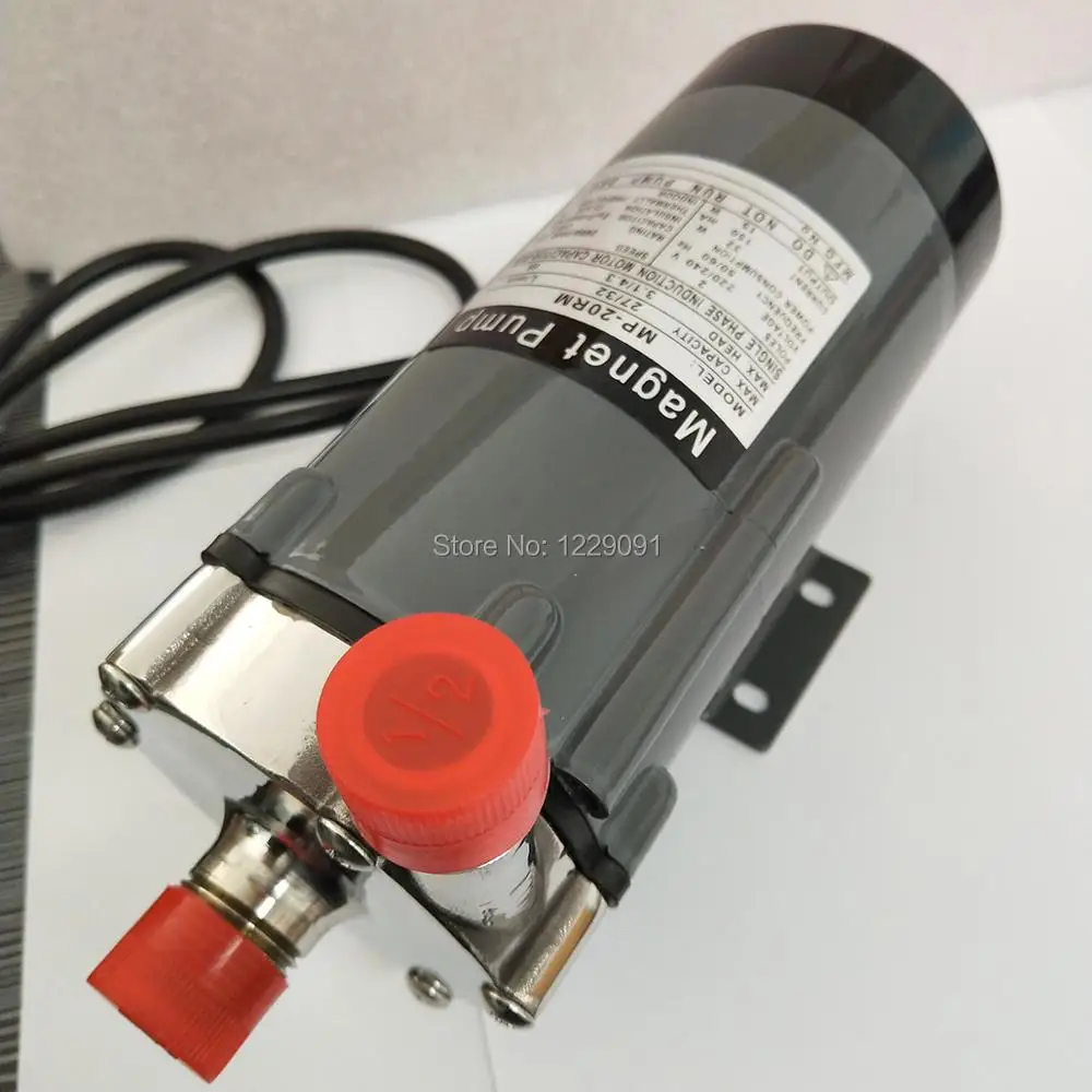 MP-20R MP-20RM Food Grade 304 Stainless Steel Brewing Home Brew 110V 220V Magnetic Water Pump Temperature 140C 1/2' Port