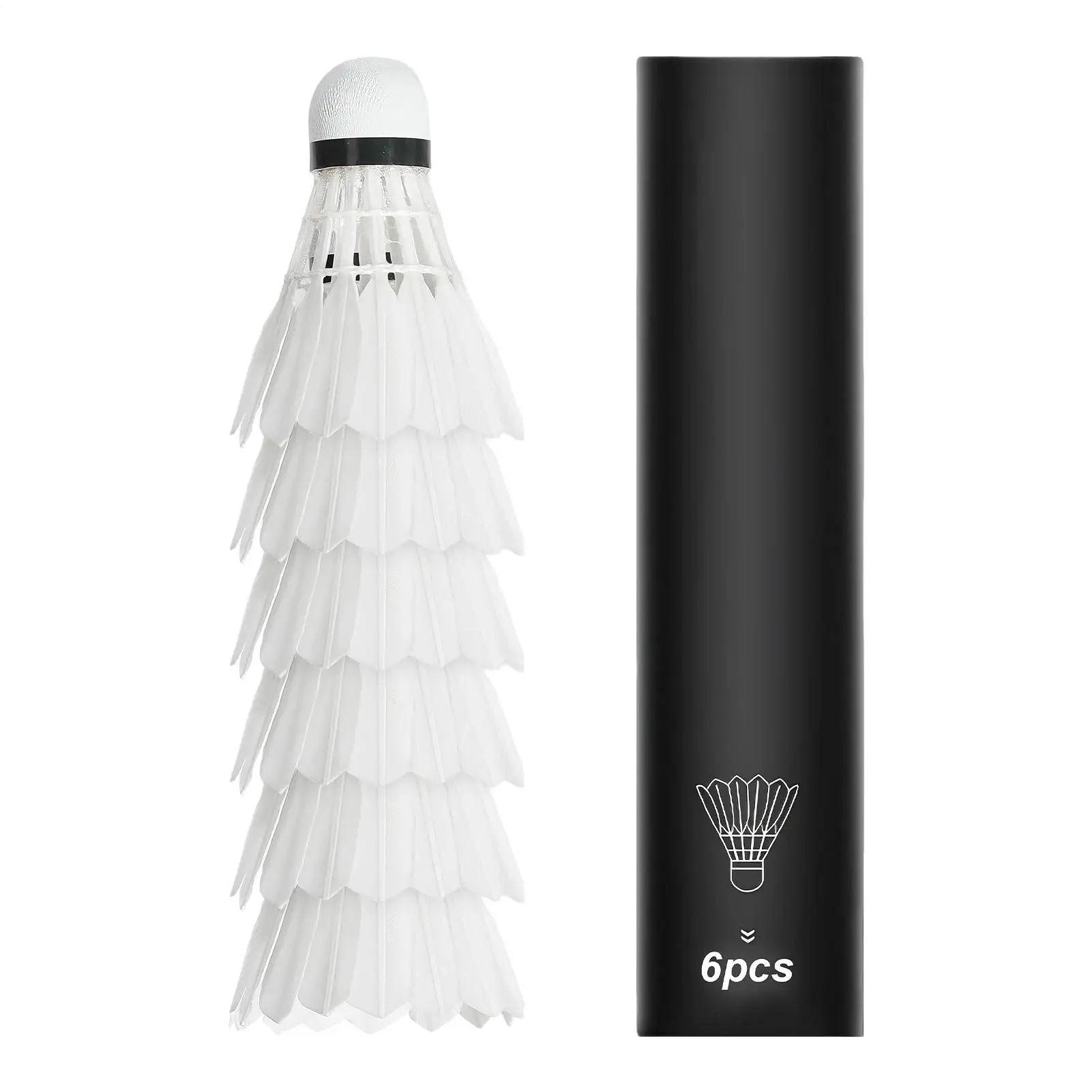 

Shuttlecocks Badminton 6 Pieces Training Shuttlecocks Balls Backyard Play Badminton For Indoor Outdoor Backyard Competition
