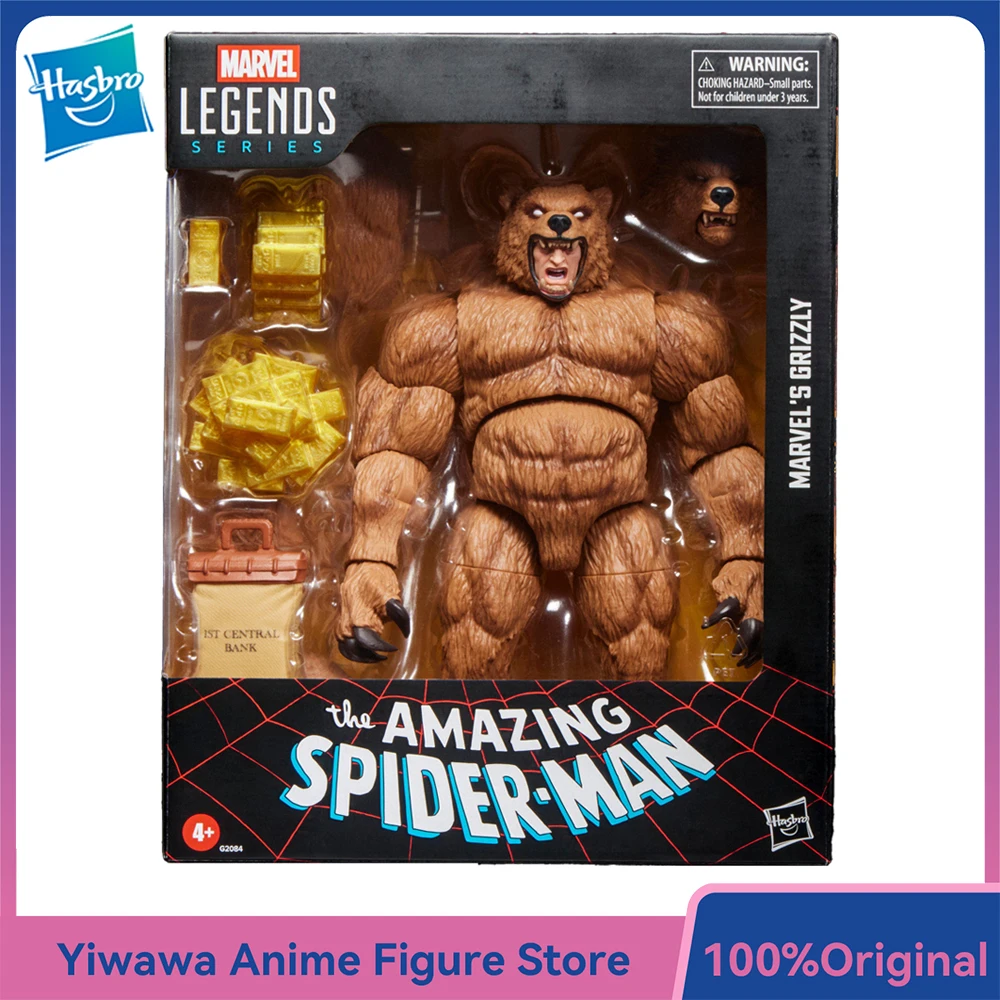 

Оригинальная новая серия Hasbro Marvel Legends Grizzly (удивительный Человек-Паук), 6-дюймовая масштабная роскошная аниме-фигурка, модель игрушки