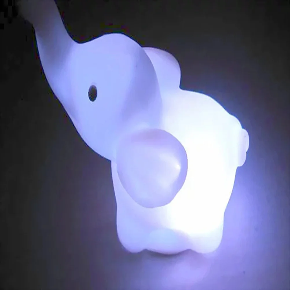 

4Pcs Elephant Night Light Color Changing LED Desk Lamp Operated for Bedroom Wedding Home Decor Elephant Night Light