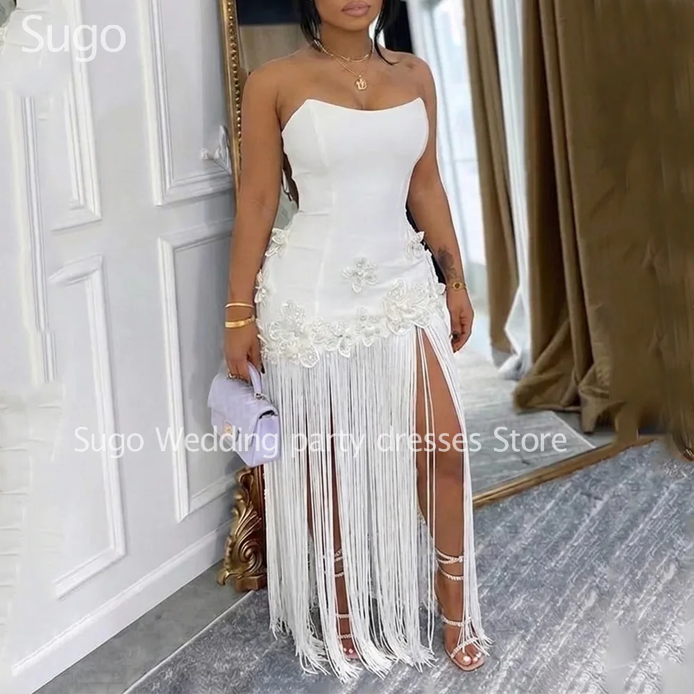 

Customized Sexy Long Tassel Evening Dresses for Special Occasions Floor-Length Mermaid New In Women Gala Prom Party Gowns 2026