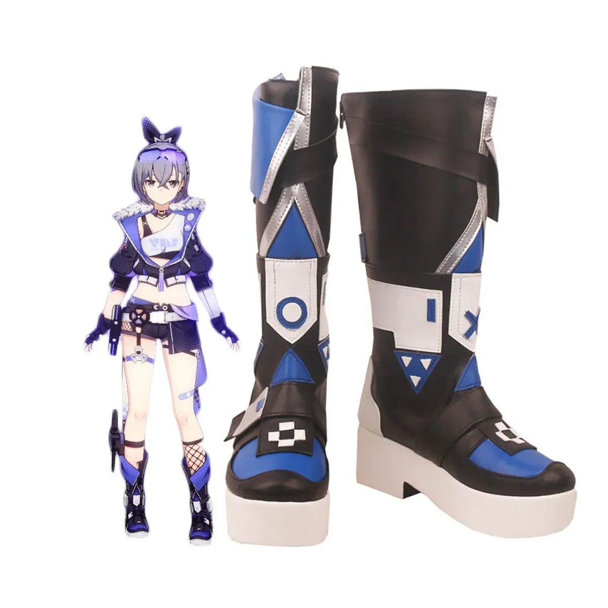 

Honkai: Star Rail Silver Wolf Cosplay Boots Customized Leather Shoes for Unisex