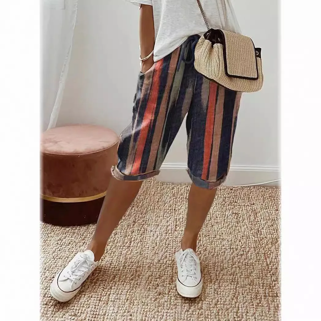 Pantalones informales de lino y algodón para mujer, corte holgado, cómodos, cintura en L, primavera 2026, fibra recubierta de Metal, sin elástico