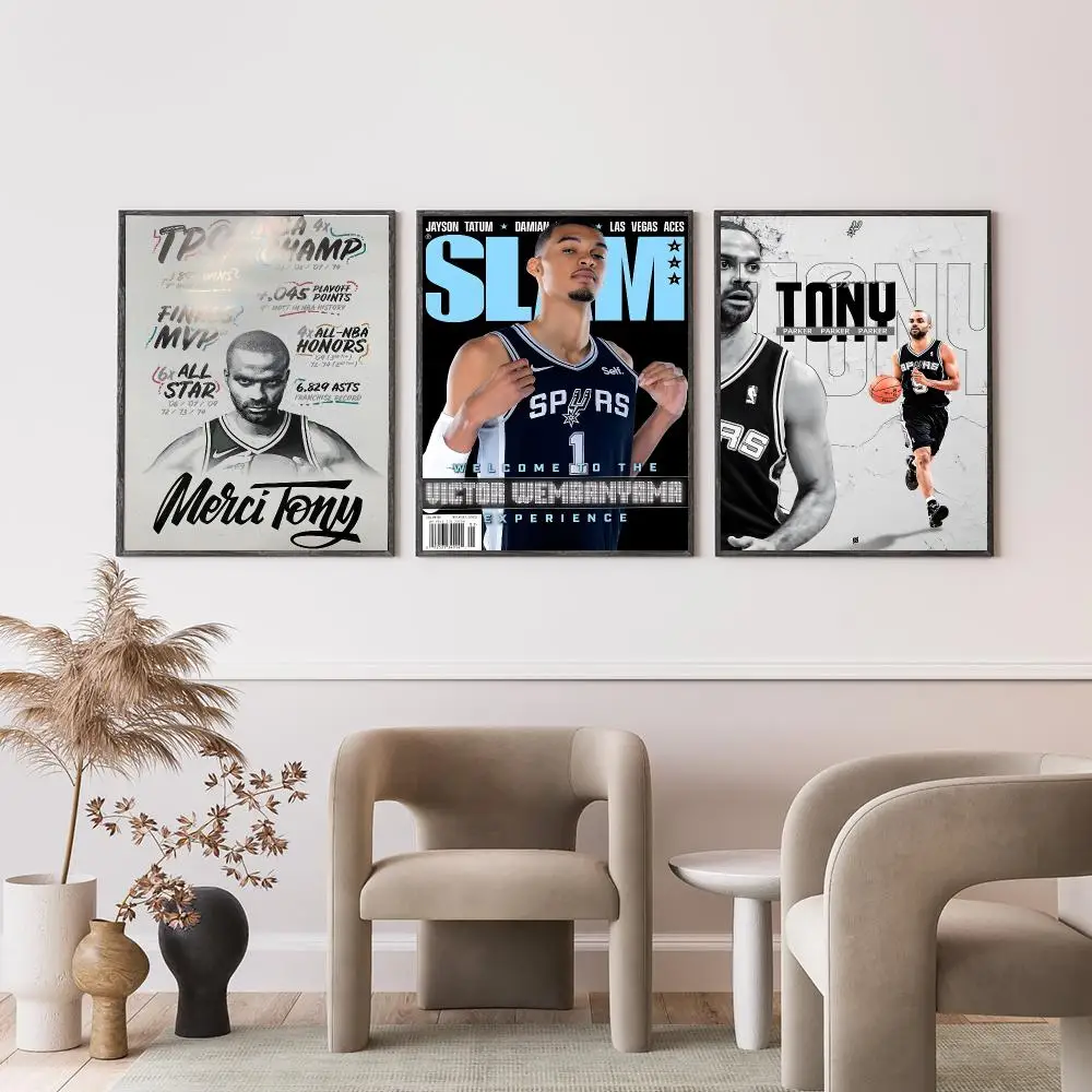 actor Tony Parker Poster Poster HD Self-Adhesive Art Print Waterproof Wall Decor for Bedroom Living Room Decor Gift