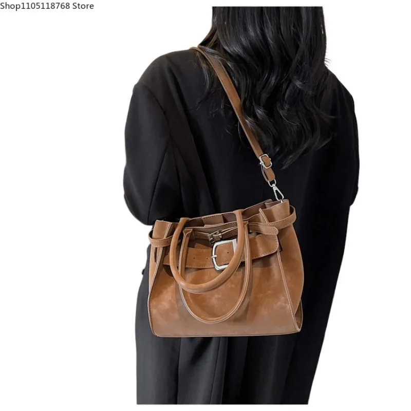 

Style Stylish Design Faux Suede Square Shoulder Crossbody Bags Solid Versatile Women's Handbags