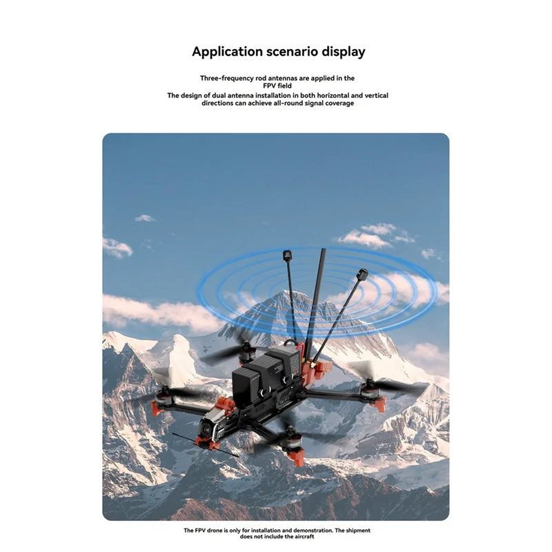 A24U ثلاثي الموجات عصا هوائي 2.4G 868Mhz 915Mhz التبديل التلقائي تردد ل طويلة المدى FPV RC الطائرة بدون طيار كوادكوبتر أجزاء