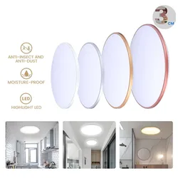 3CM Ultra-thin LED Ceiling Lamp Waterproof Dustproof Bathroom Ceiling Light Fixtures For Living Room Bedroom 220V
