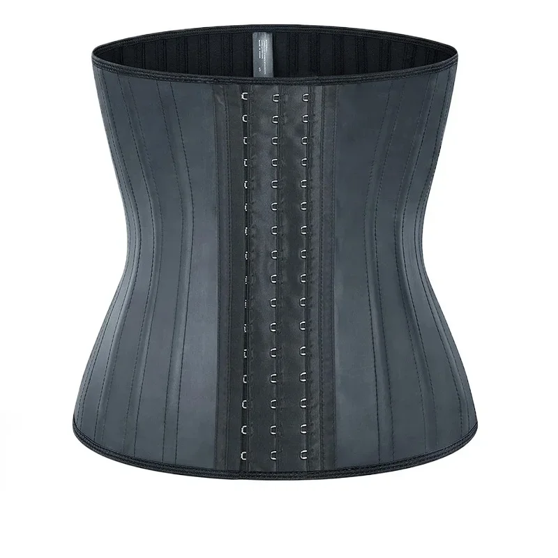 Women 25 Steel Boned Latex Waist Trainer Corset Tummy Control Body Shaper Modeling Strap Belly Sheath Contour Support Belt