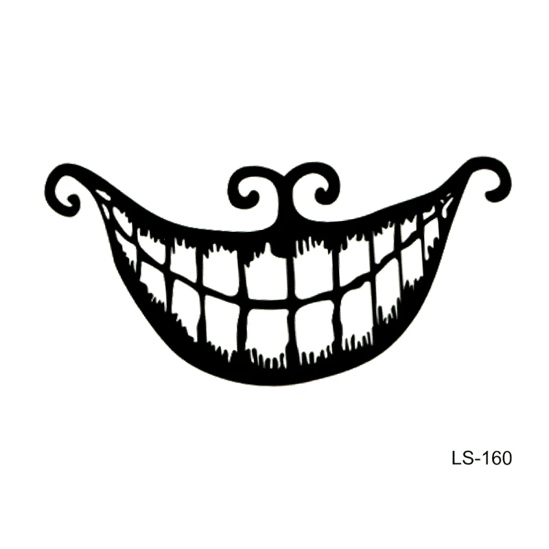 Clown's Smile Waterproof Temporary Tattoo Stiker Fake Tattoo Clown Laughs The Flash Tattoo Tatuagem Tatoo Men