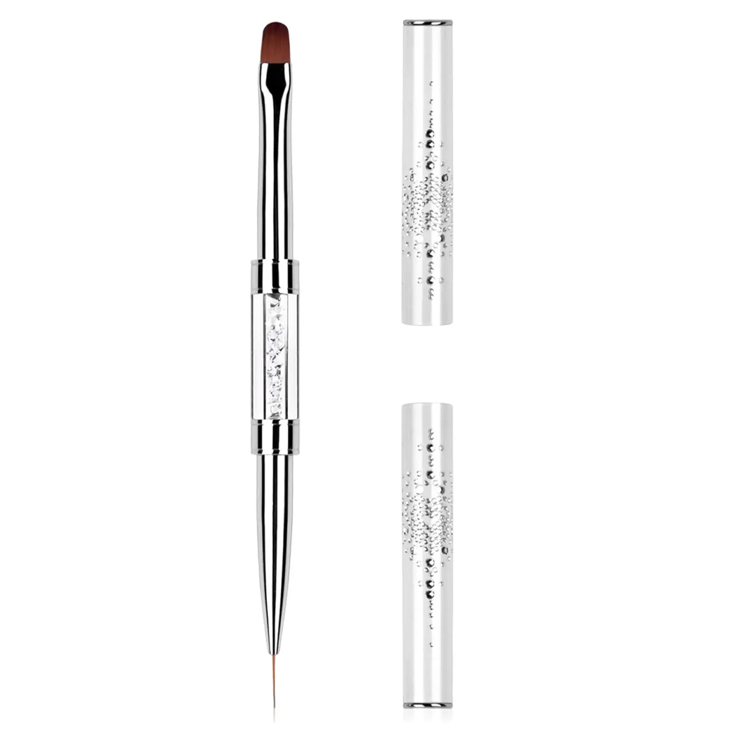

Dual Ended Hard Gel Nail Brushes for Builder Gel & Polygel, Salon-Grade Nail Art Design Tools, Professional Nail Brush