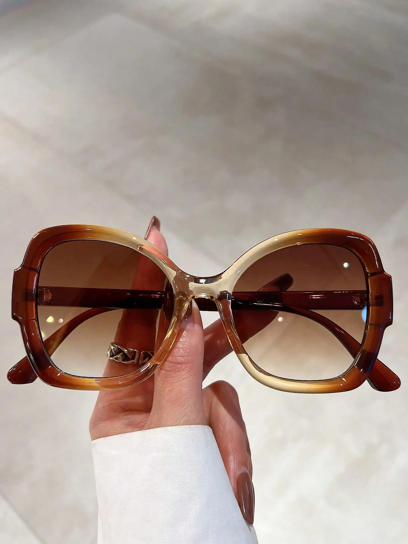 1pc Women's Multicolor Butterfly Shaped Eyeglasses With Gradient Lens, Decorative Frame, Personalized Style, Suitable For Travel Boho Shades Beach Accessories Beach Accessories For Women Glasses Shades Basics Fall Winter ,sc25042701325545995