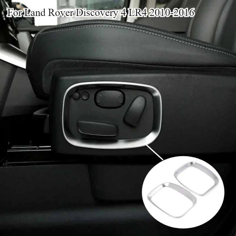 

For Land Rover Discovery 4 LR4 2010-2016 ABS Silver Seat Adjustment Frame Seat Button Cover Decorative Car Interior Accessories