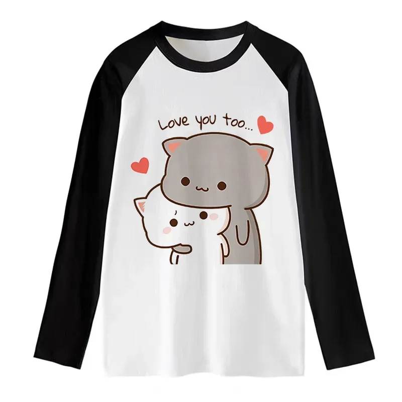 Harajuku T-Shirt Neu im Trend 2026 Damen Langarm-Raglan-T-Shirt für Tägliche Freizeitkleidung Sportlich und Elegant Kawaii Oberteile – Detail 8